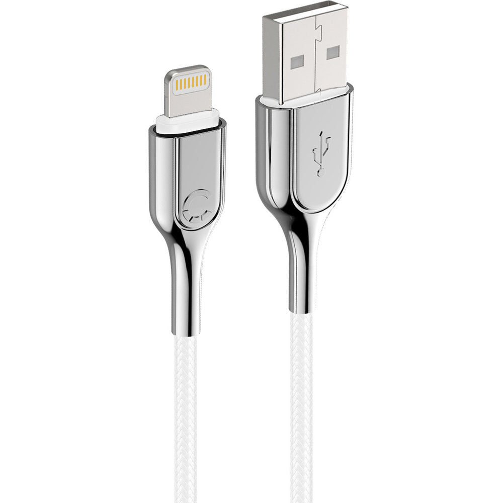 Cygnett Armoured Braided Lightning to USB Cable 1m White