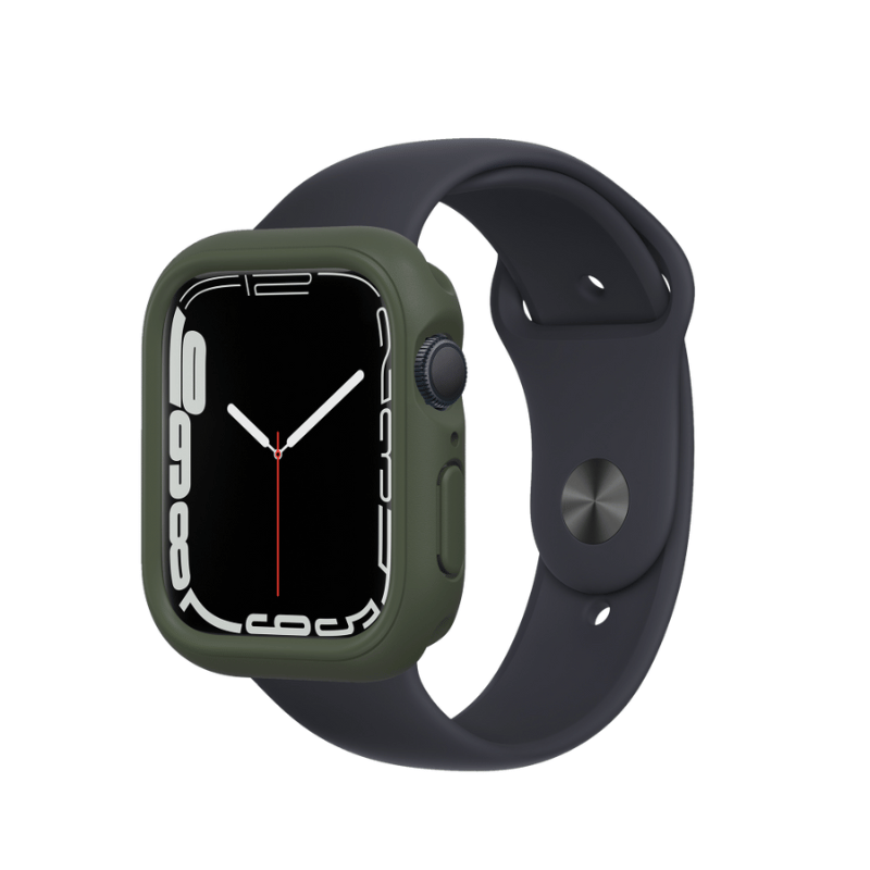 COQUE CRASHGUARD NX™ VERT KAKI POUR APPLE WATCH SERIES 7 / 8 / 9 (41mm) - RHINOSHIELD™ **