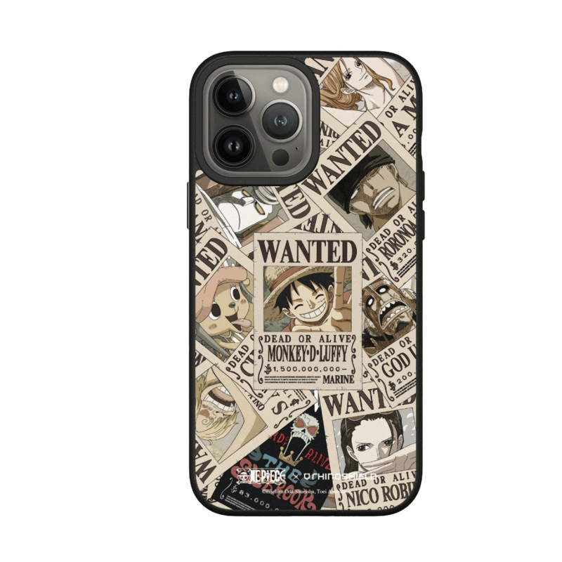 COQUE SOLIDSUIT POUR APPLE IPHONE 13 PRO - NOIR - ONE PIECE - STRAW HAT CREW WANTED - RHINOSHIELD™ **