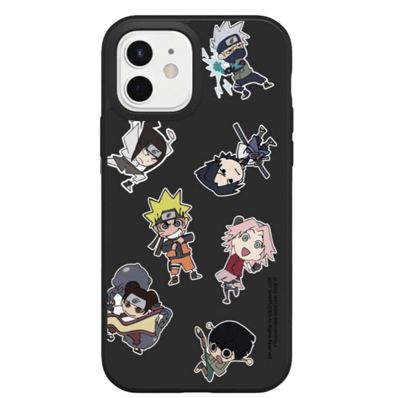 COQUE SOLIDSUIT POUR APPLE IPHONE 13 - NOIR - NARUTO SHIPPUDEN - CHIBI - TEAM 7 & 13 - RHINOSHIELD™ **