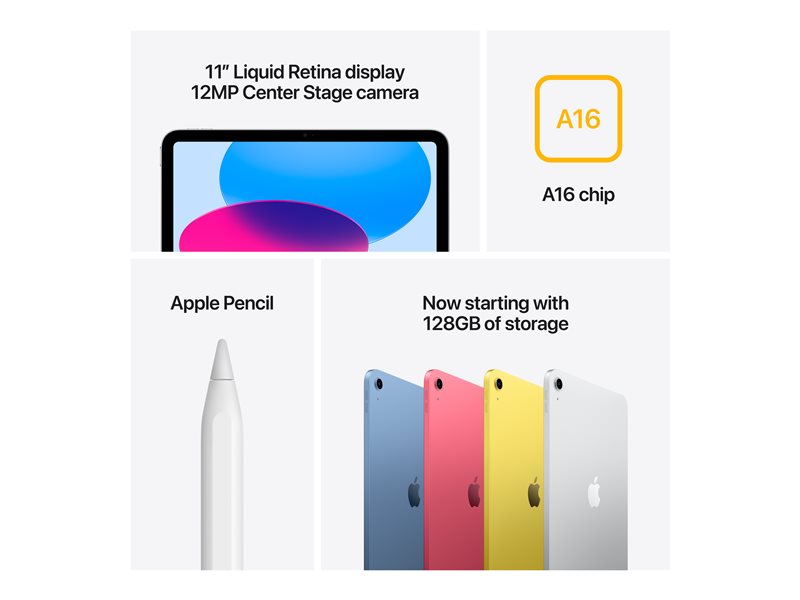 APPLE 11p iPad Wi-Fi + Cellular 128Go - Silver