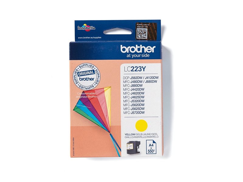 BROTHER LC-223 cartouche d encre jaune capacité standard 550 pages pack de 1