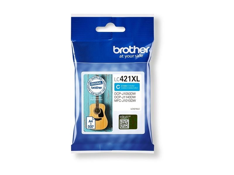 BROTHER 500-page high capacity Cyan ink cartridge for DCP-J1050DW MFC-J1010DW and DCP-J1140DW