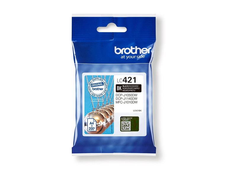BROTHER 200-page standard capacity Black ink cartridge for DCP-J1050DW MFC-J1010DW and DCP-J1140DW