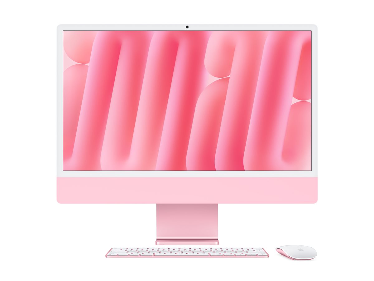 24-inch iMac with Retina 4.5K display: Apple M4 chip with 10‑core CPU and 10‑core GPU, 24GB, 512GB SSD - Pink