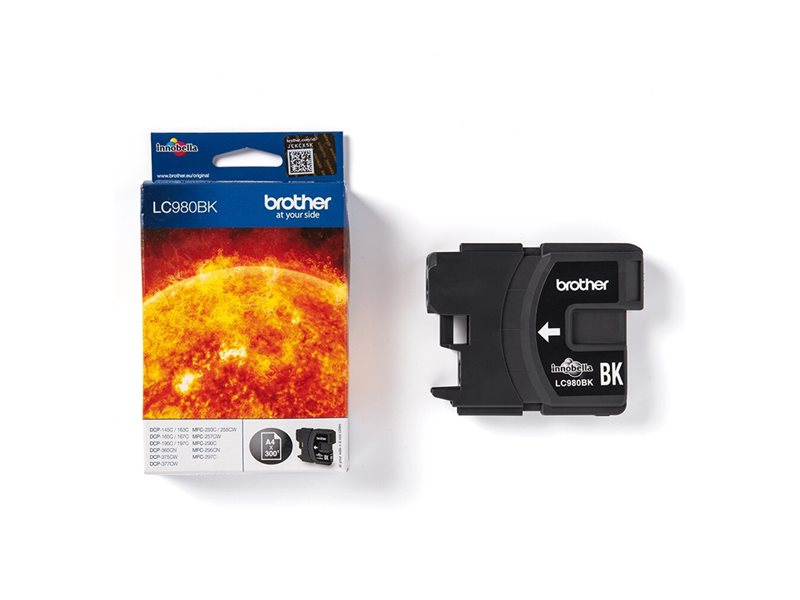 BROTHER LC-980 cartouche d encre noir capacité standard 6ml 300 pages pack de 1