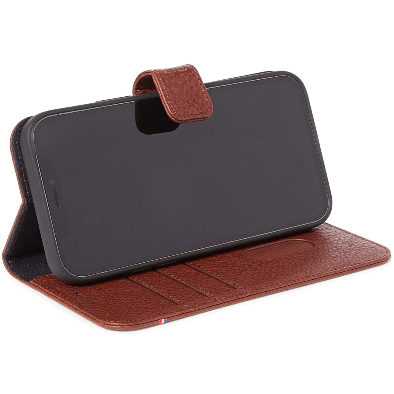 Portefeuille détachable en cuir | Chocolat brun iPhone 12 series - Avec MagSafe
