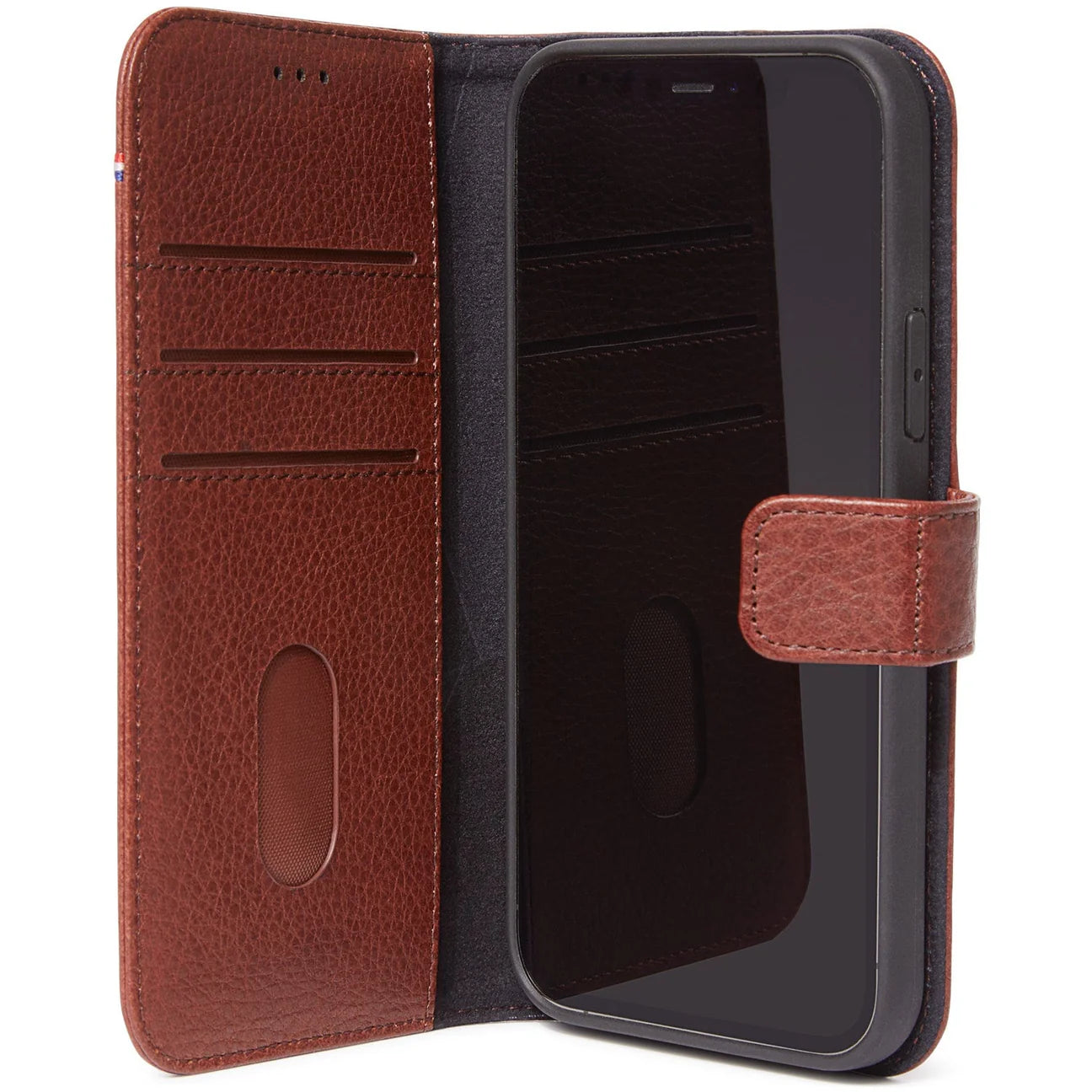 Portefeuille détachable en cuir | Chocolat brun iPhone 12 series - Avec MagSafe