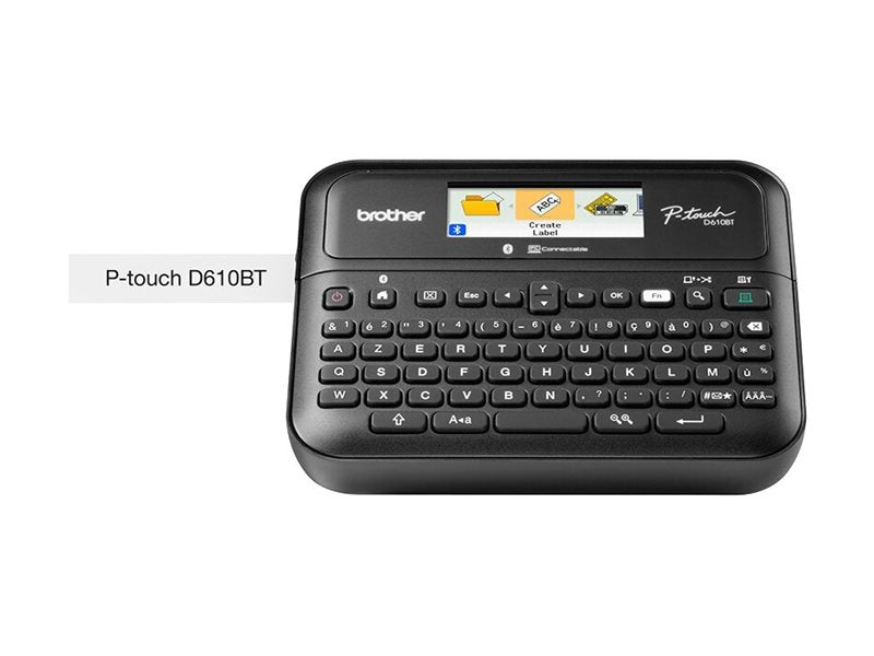 BROTHER Label Printer Desktop model 3.5/6/9/12/18/24mm TZe Tape Max 7lines Print Per Label Bluetooth USB Connection 20characters