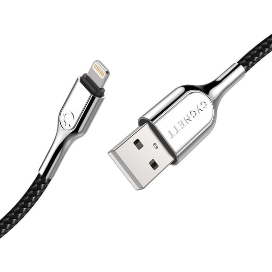 Cygnett Armoured Braided Lightning to USB-A Cable 10cm Black