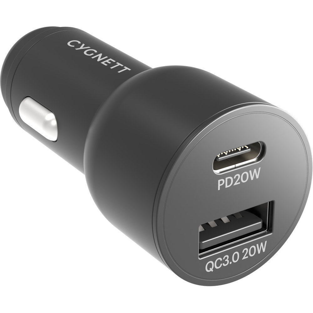 Cygnett CarPower 20W USB-C & USB-A Car Charger