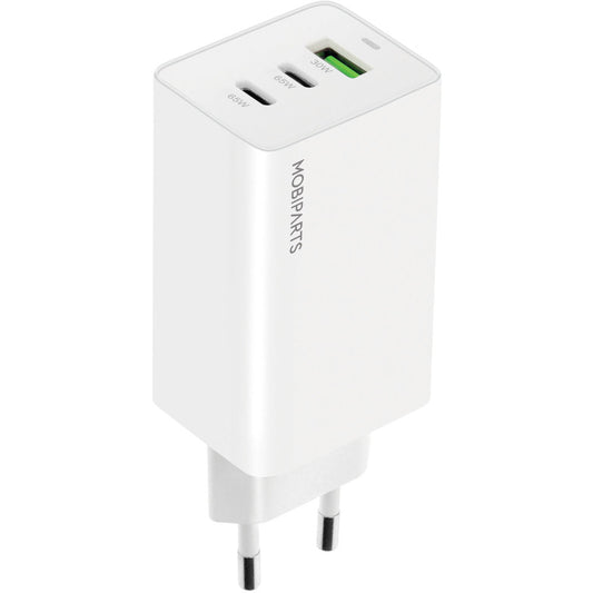 Mobiparts GaN Wall Charger USB-Cx2/USB-A PD 3.0/QC 65W White