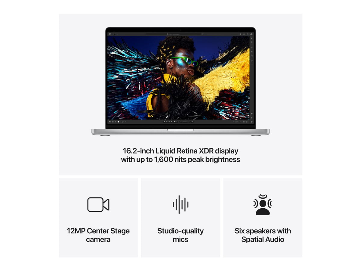 16-inch MacBook Pro - Apple M4 Pro chip with 14‑core CPU and 20‑core GPU - 24GB - 512GB SSD - Silver