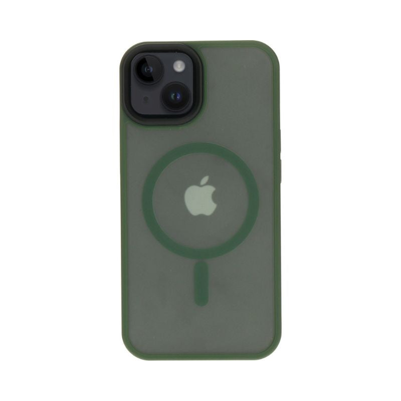 Mobiparts Hardcover Apple iPhone 14/13 Satin Green (Magsafe Compatible)