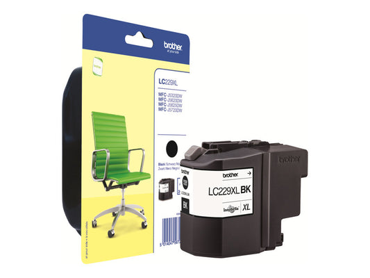 BROTHER LC-229XL cartouche d encre noir haute capacité 2.400 pages 1-pack blister sans alarme
