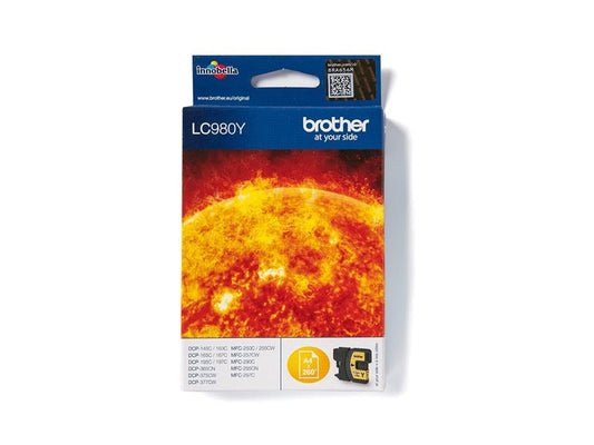 BROTHER LC-980 cartouche d encre jaune capacité standard 5.5ml 260 pages pack de 1