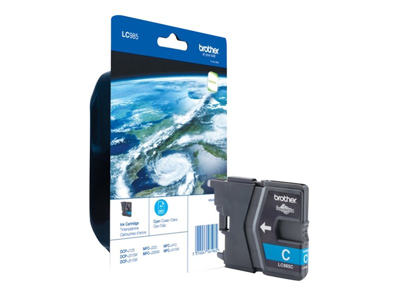 BROTHER LC-985 cartouche encre cyan capacité standard 260 pages 1-pack blister sans alarme