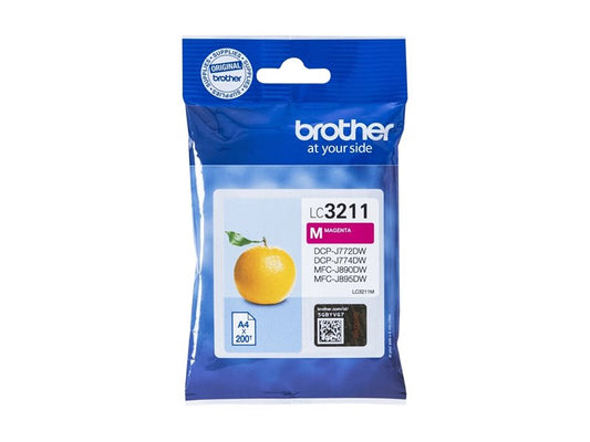 BROTHER LC3211M Magenta ink cartridge with a capacity of 200 pages