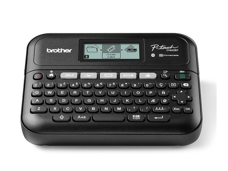 BROTHER Label Printer Desktop model 3.5/6/9/12/18mm TZe Tape Max 5lines Printing Per Label Bluetooth USB Connection 20characters