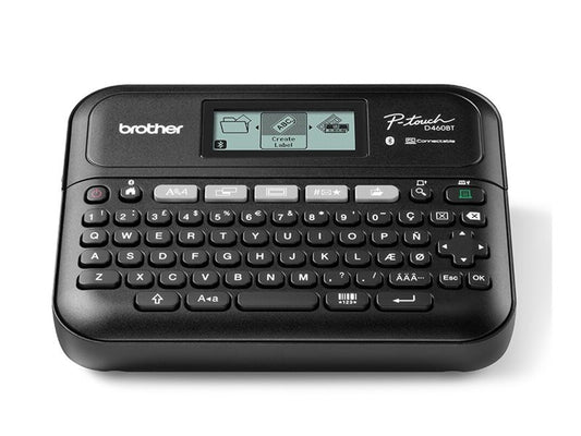 BROTHER Label Printer Desktop model 3.5/6/9/12/18mm TZe Tape Max 5lines Printing Per Label Bluetooth USB Connection 20characters