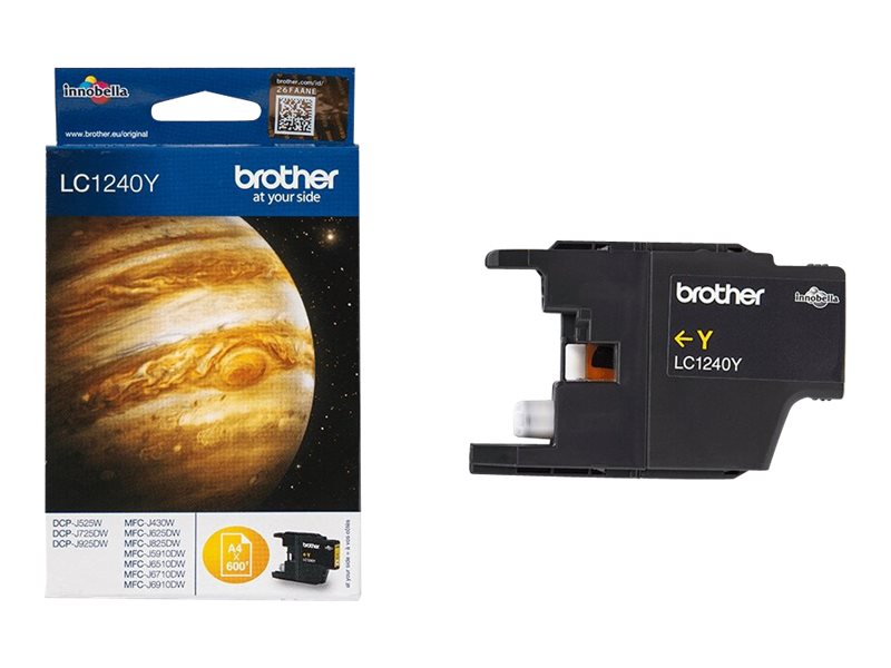 BROTHER LC-1240 cartouche d encre jaune haute capacité 600 pages 1-pack blister sans alarme