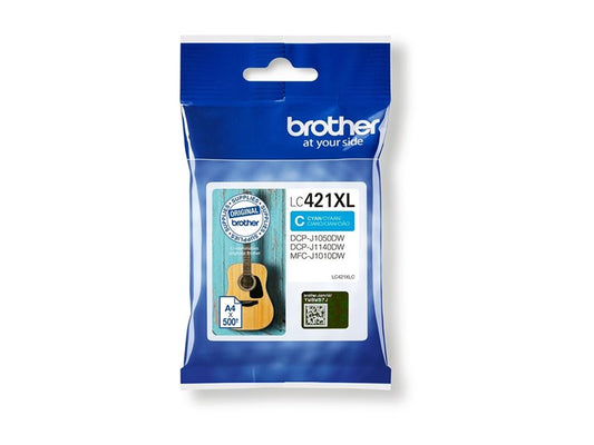 BROTHER 500-page high capacity Cyan ink cartridge for DCP-J1050DW MFC-J1010DW and DCP-J1140DW