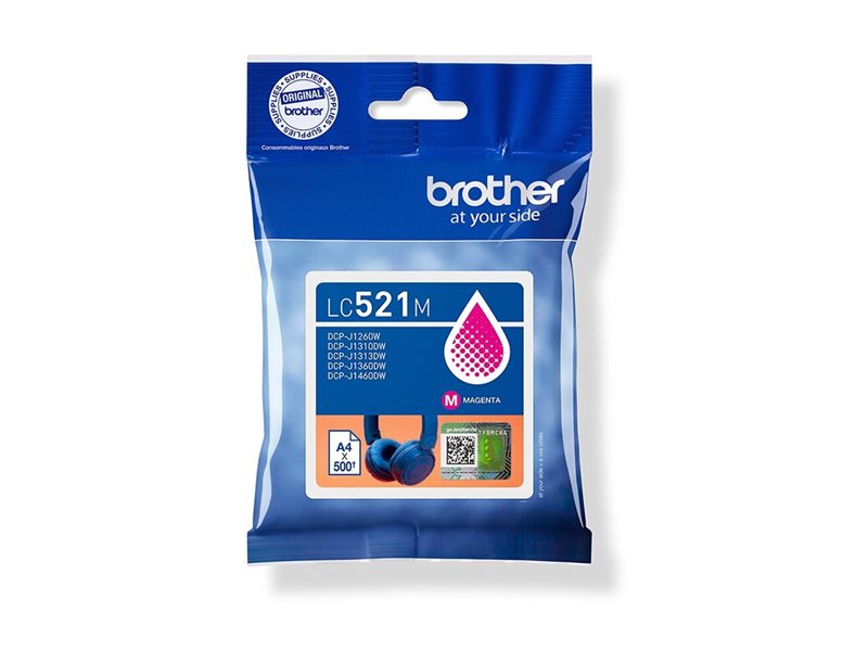 BROTHER Magenta ink cartridge yield up to 500 pages