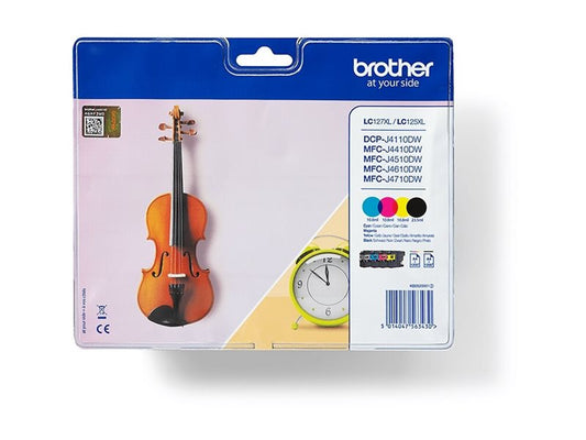 BROTHER LC-127XL cartouche dencre noir et tricolore haute capacité 1-pack blister sans alarme
