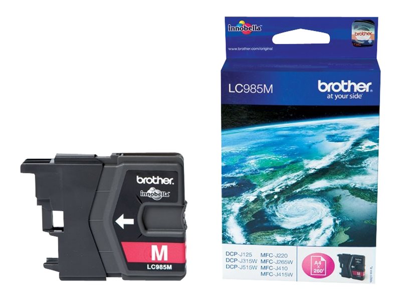 BROTHER LC-985 cartouche dencre magenta capacité standard 260 pages pack de 1
