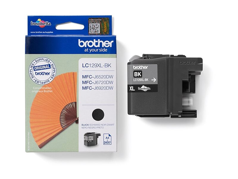 BROTHER LC-129XLBKBP cartouche d encre noir très haute capacité 2.400 pages 1-pack blister sans alarme