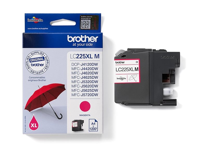 BROTHER LC-225XL cartouche dencre magenta haute capacité 1200 pages pack de 1
